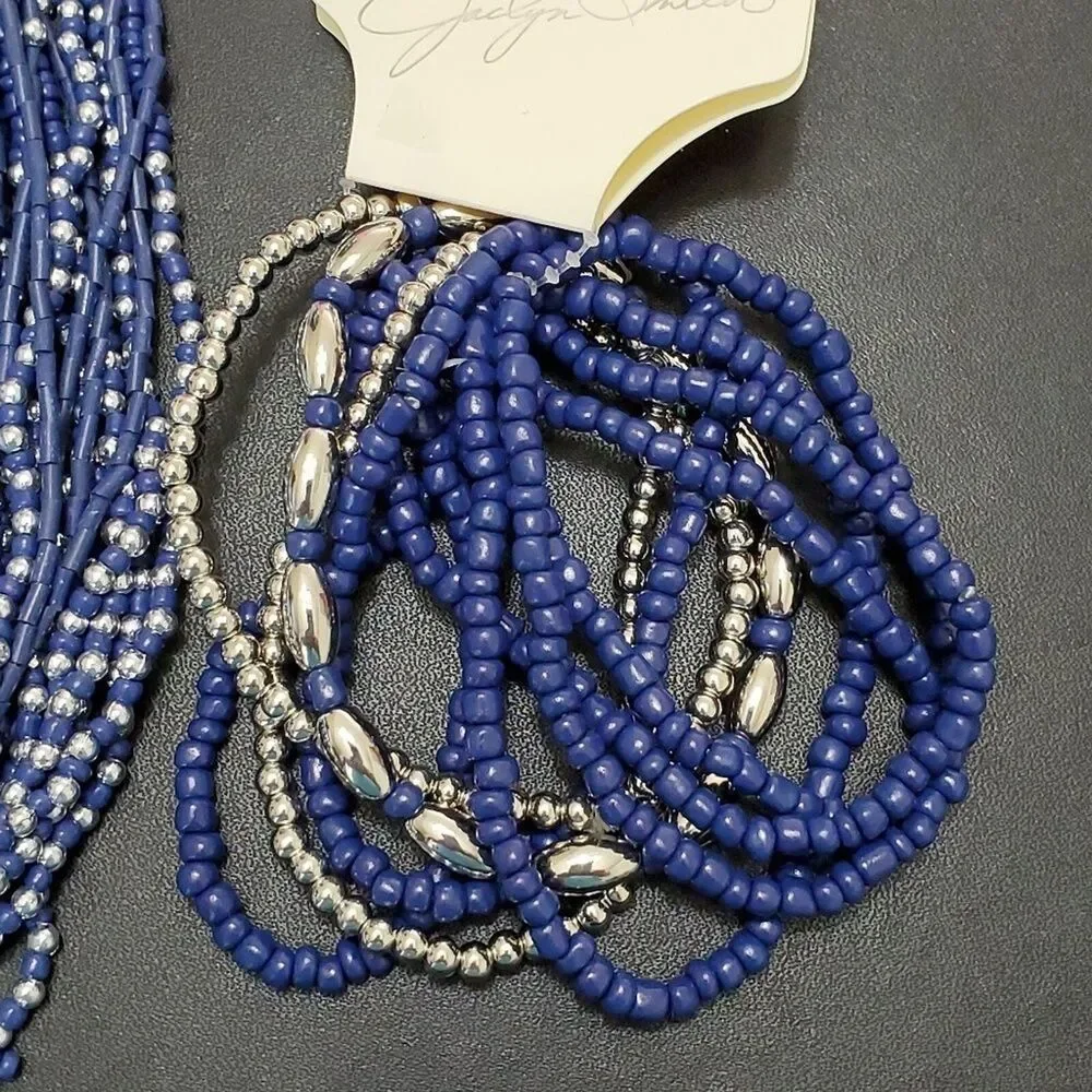 Jaclyn Smith blue necklace and bracelet matching set